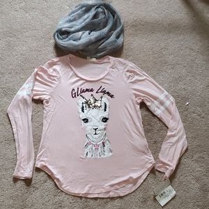 NWT Glama Lama long sleeve tee, magic sequin